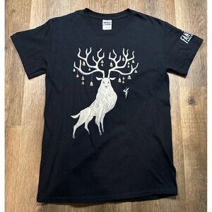 Vintage Y2K Disney Fantasia Music‎ Evolved T-Shirt Stag Design Size S